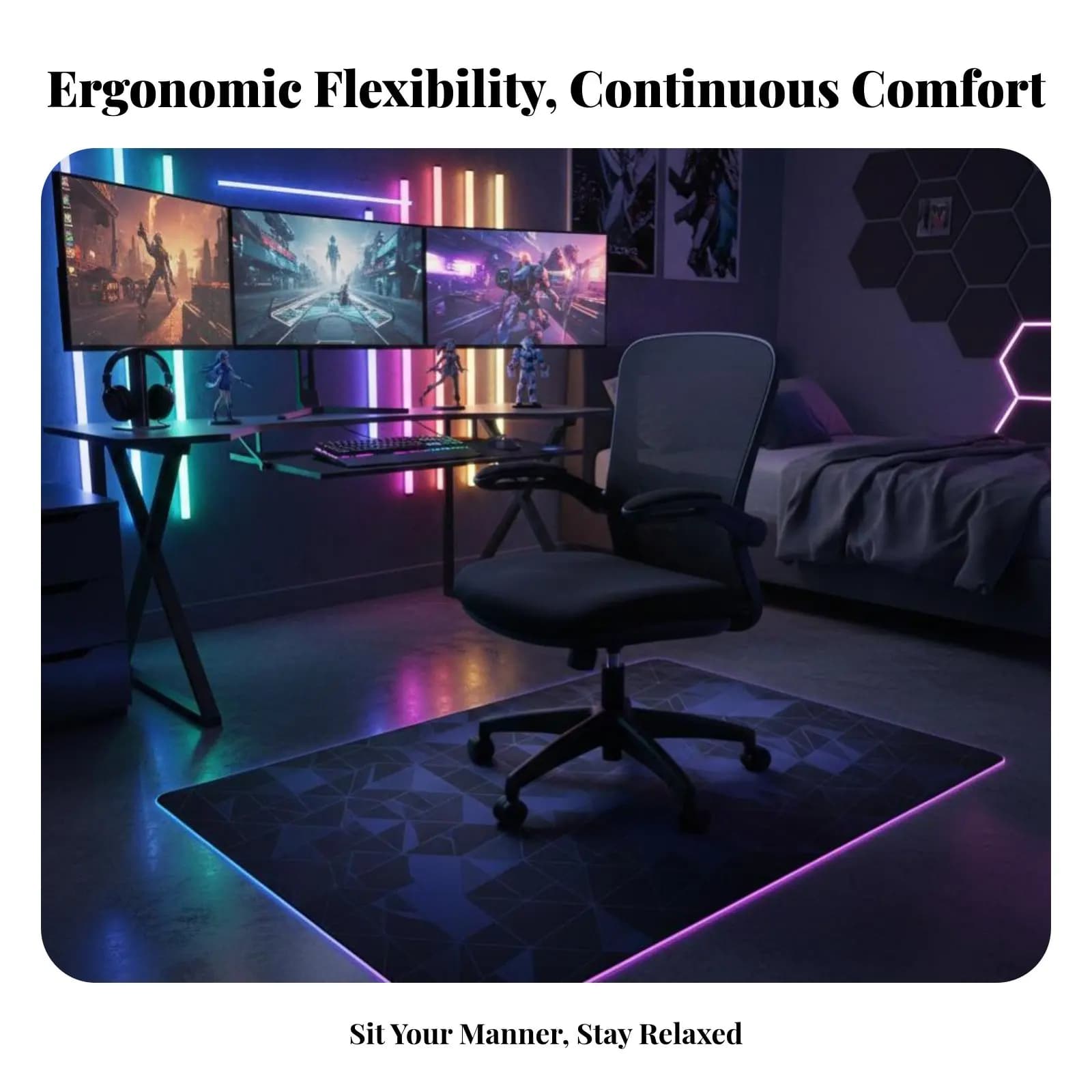 Sedia da Gaming Ergonomica con Schienale Alto, Rotelle Scorrevoli, Sedile Girevole, Supporto Lombare, Poggiatesta Regolabile per Donne, Studio