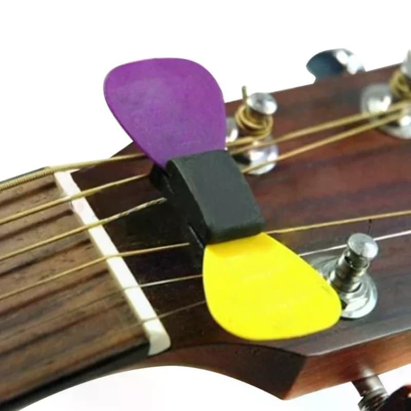Supporto per plettri in gomma per testa di chitarra Wedgie Bass Guitar Headstock