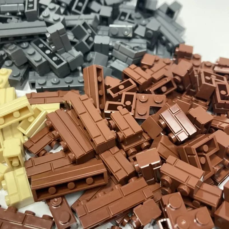 100/120 Pz MOC Building Block Simulation City Brick Wall Building Block Model Construction Castle Construction Construction Toys Construction