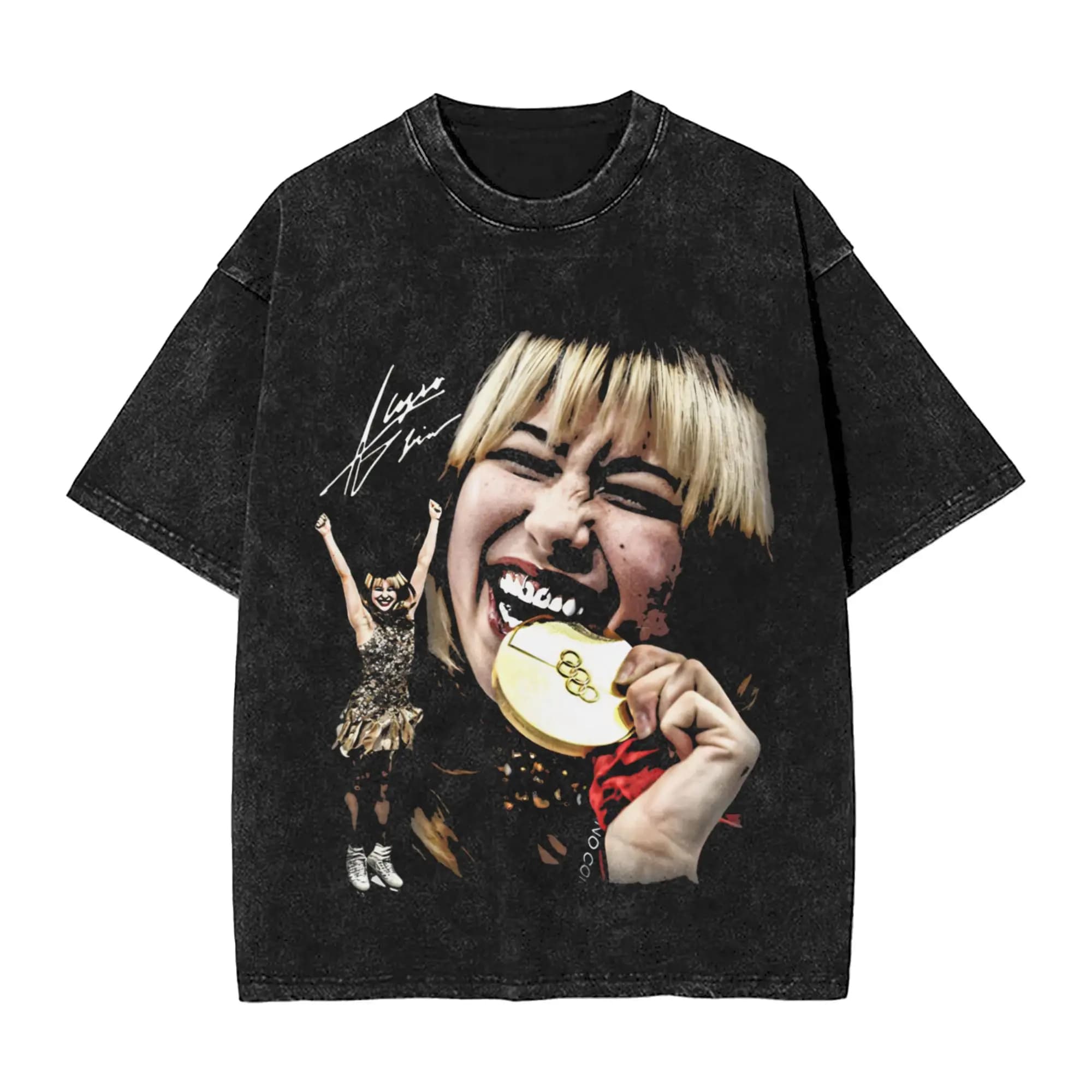 T-shirt Alysa Liu Figure Ice Skating, T-shirt estiva streetwear in cotone, T-shirt Harajuku per uomo, T-shirt a maniche corte dal design originale