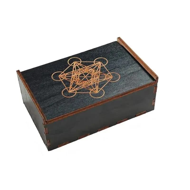 A02M-Scatola per Carte dei Tarocchi in Legno Vintage, Portagioie, Piccola Scatola Multifunzionale in Legno per Accessori Tarocchi