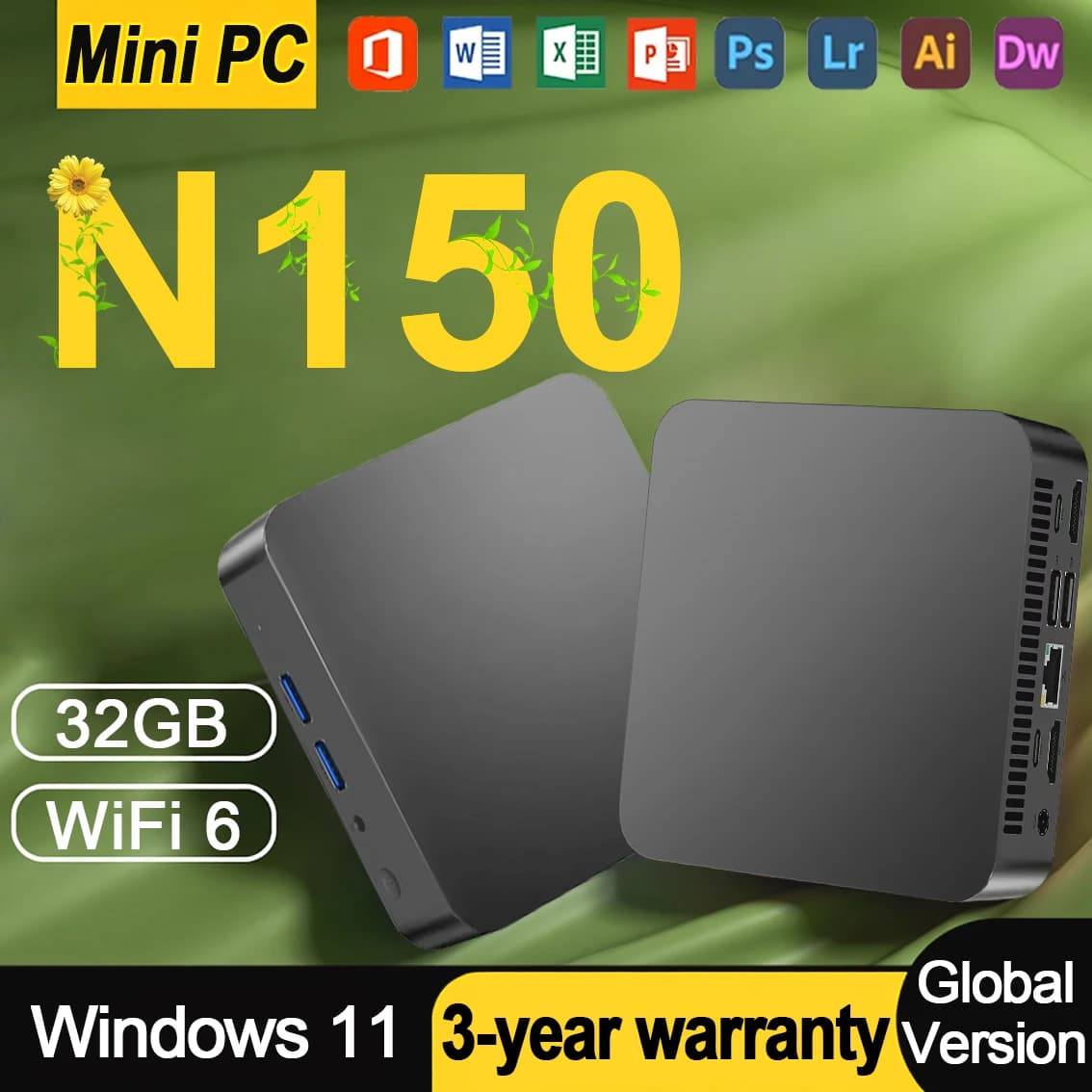 Mini PC Windows 11 Core i9 8950HK 16GB RAM 1TB SSD PC Portatile da Gaming Computer da Ufficio Desktop PC WiFi6 BT5.2 Grafica UHD