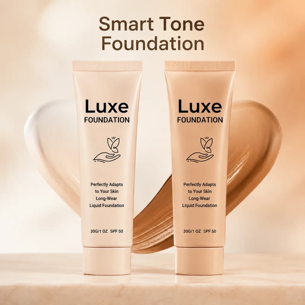 Temperature Adapting Foundation Long Lasting Liquid Foundation Natural Makeup Base Lightweight Face Makeup Skin Tone Matching