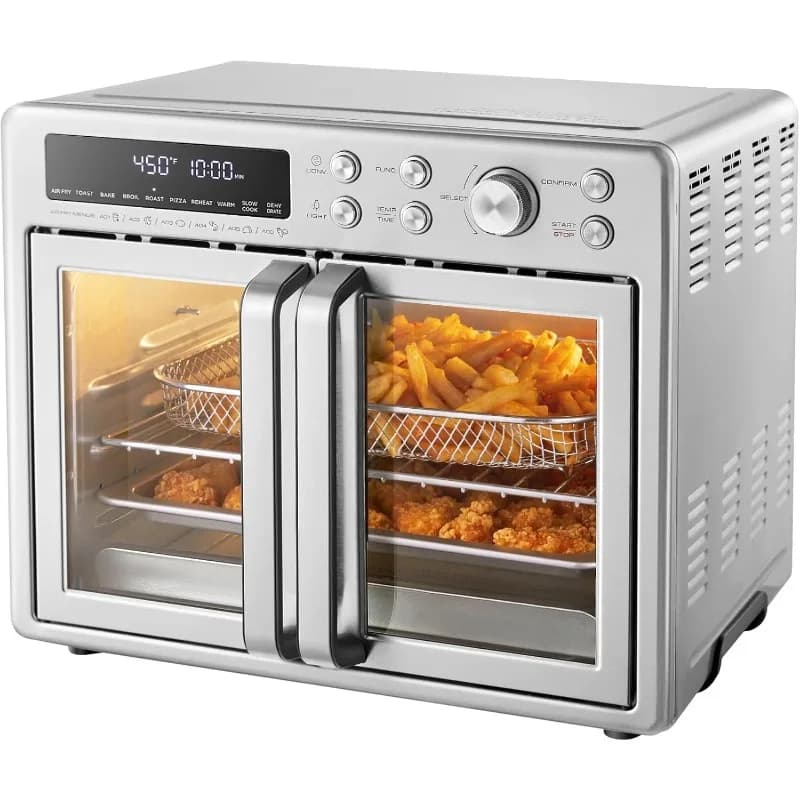 Combination air fryer with toaster oven, worktop for extra large air fryer