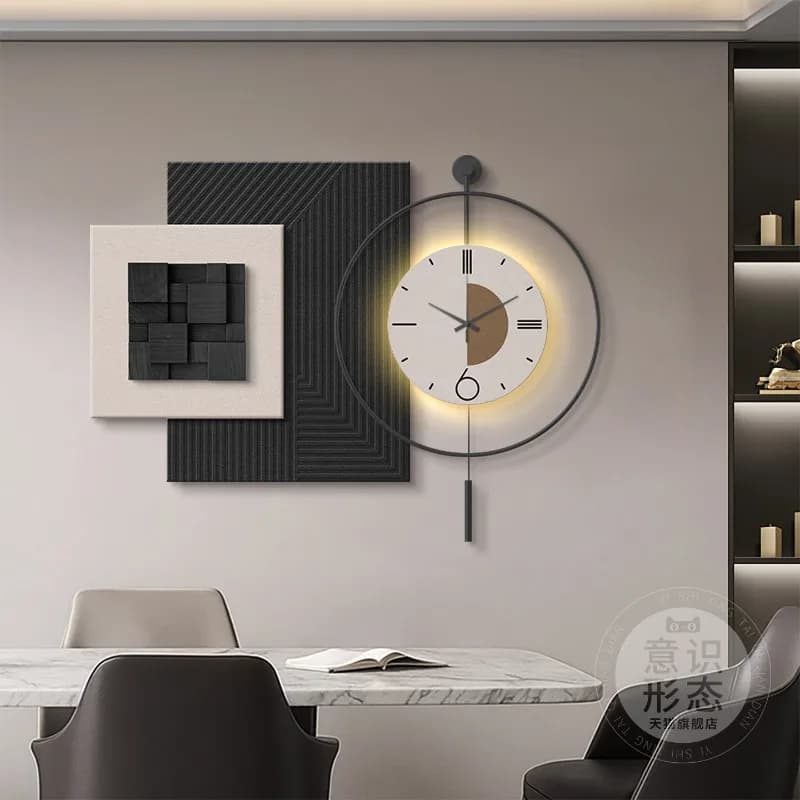 Orologi da Parete Luminosi Minimalisti, Design Estetico per Soggiorno, Orologio da Parete Creativo Silenzioso Moderno, Relogio De Parede, Decorazione per la Casa