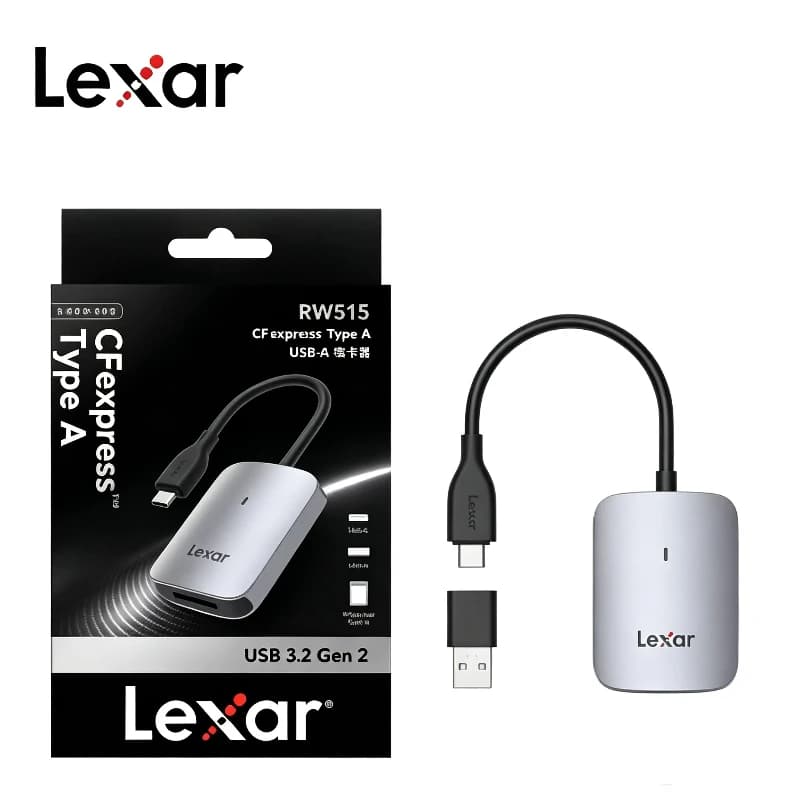 Lexar CFexpress Type A Card Reader 900MB/s Read Speed 50GB in 60s USB 3.2 Gen 2 Type C Memory Card Reader for 8K Video Transfer