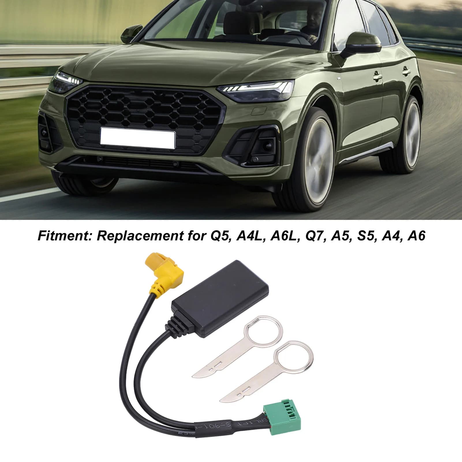 Cavo audio MMI 3G AMI MMI 3G AMI 12 pin Bluetooth 5.0 Adattatore cavo AUX Sostituzione ingresso audio wireless per S5