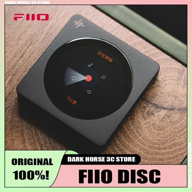 FIIO Snowsky Disc Lettore Musicale Portatile con Doppio DAC, Uscite da 3.5mm/4.4mm, Bluetooth 5.4 LDAC, Touchscreen Rotondo, Lettore Audio HiFi
