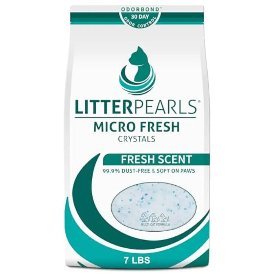 Micro Fresh Scented Non-Clumping Crystal Cat Litter with Odorbond, 7 lb