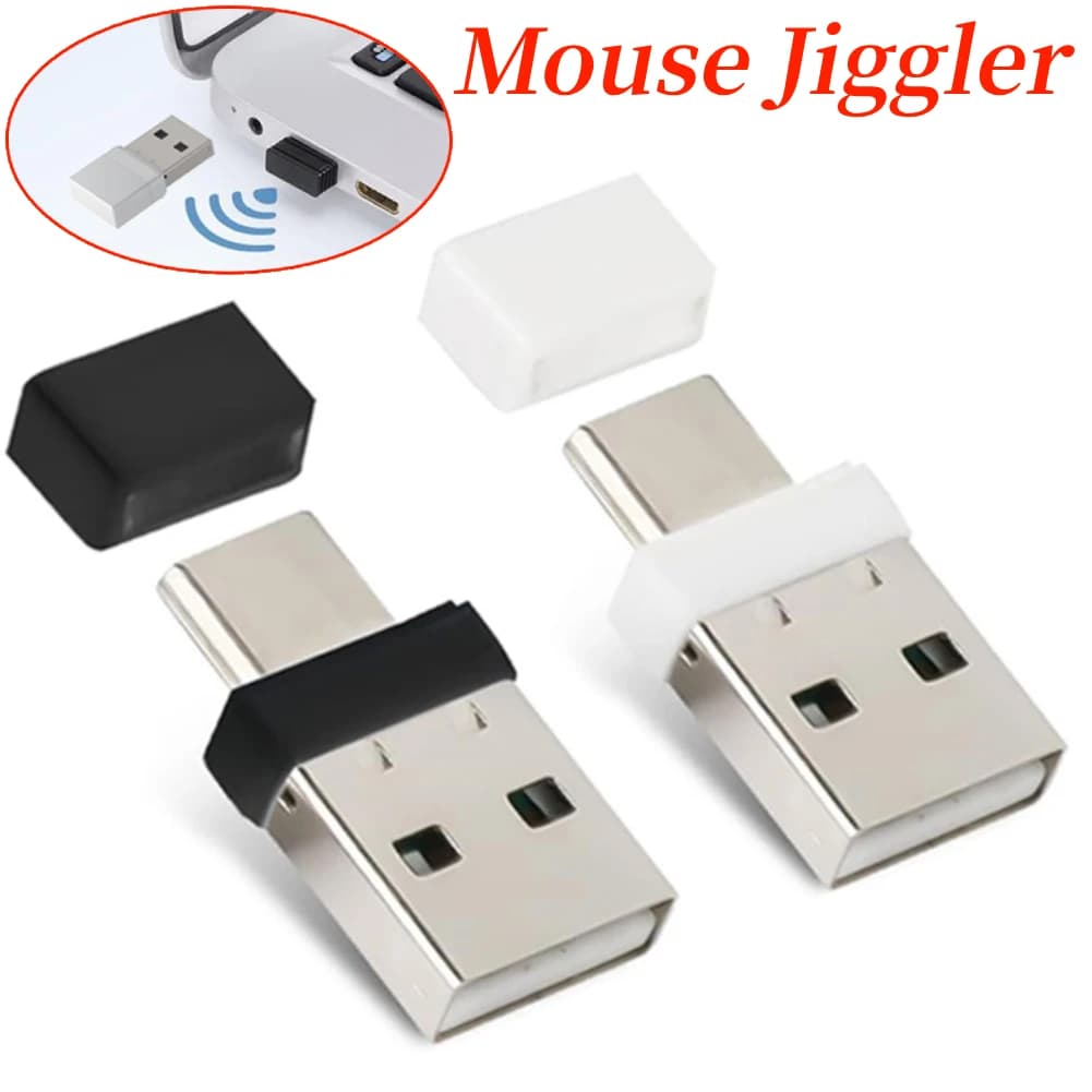 USB Tipo C 2 in 1 Mouse Mover Mouse automatico senza driver Wiggler Previene l'ingresso del laptop durante il sonno Mini Mouse Shaker per Tablet PC