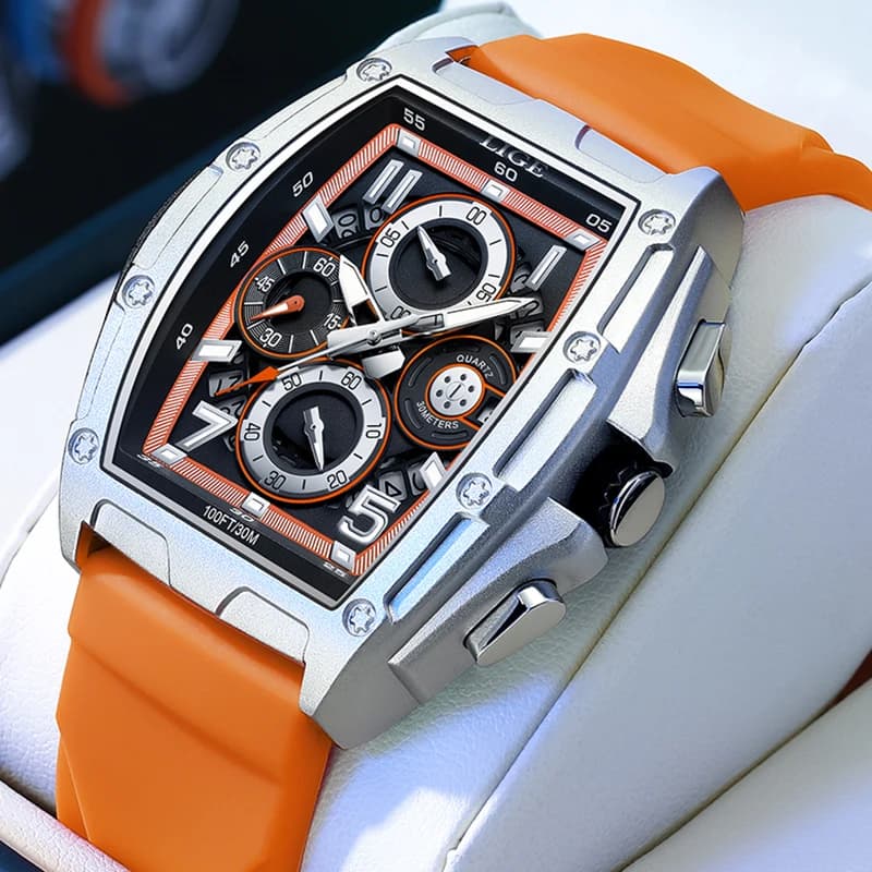Relogio Masculino LIGE orologio da uomo Sport Army orologi da uomo orologio al quarzo impermeabile cronografo da uomo orologio da polso rettangolare militare