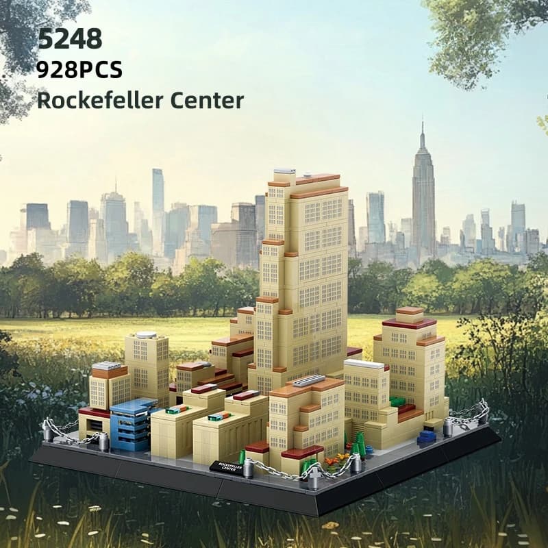 Set di Costruzioni del Rockefeller Center di New York, 928 Pezzi, Modello in Miniatura, Puzzle per Ragazzi e Adulti, 5248