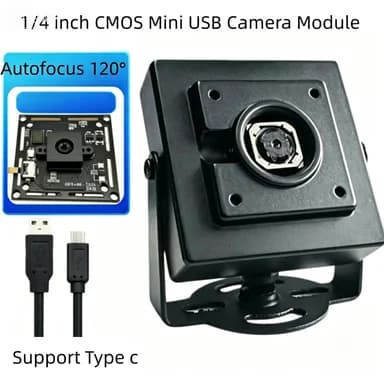 CCTV camera with automatic focus 5MP 2K OV5693 CMOS Fov 88 degrees USB UVC Plug Play PC Mini webcam for Creality Falcon 2, Xtool, Lightburn