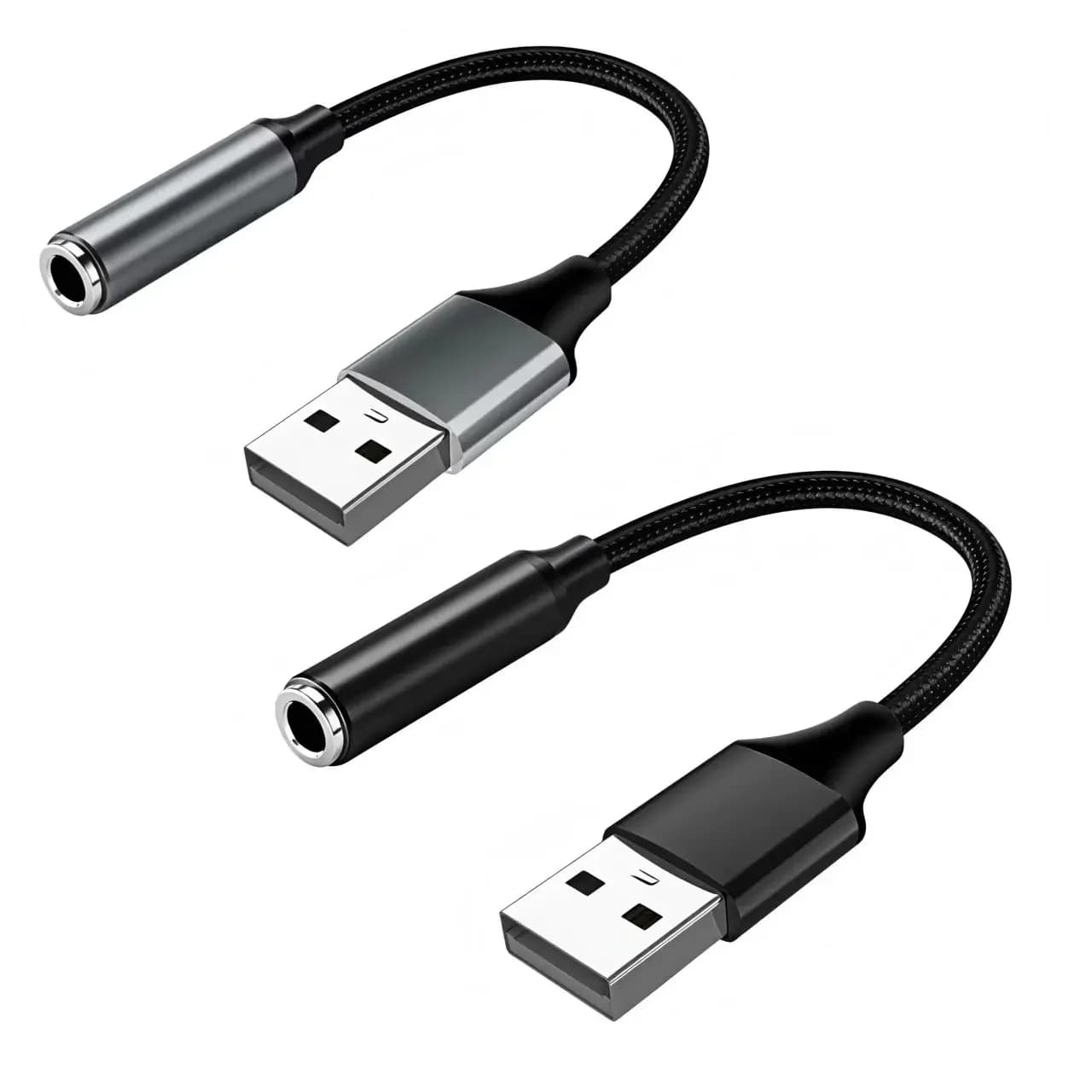 Adattatore Cavo Audio USB a 3,5mm, Scheda Audio Esterna, Porta USB Femmina a Jack 3,5mm per Cuffie e Microfono