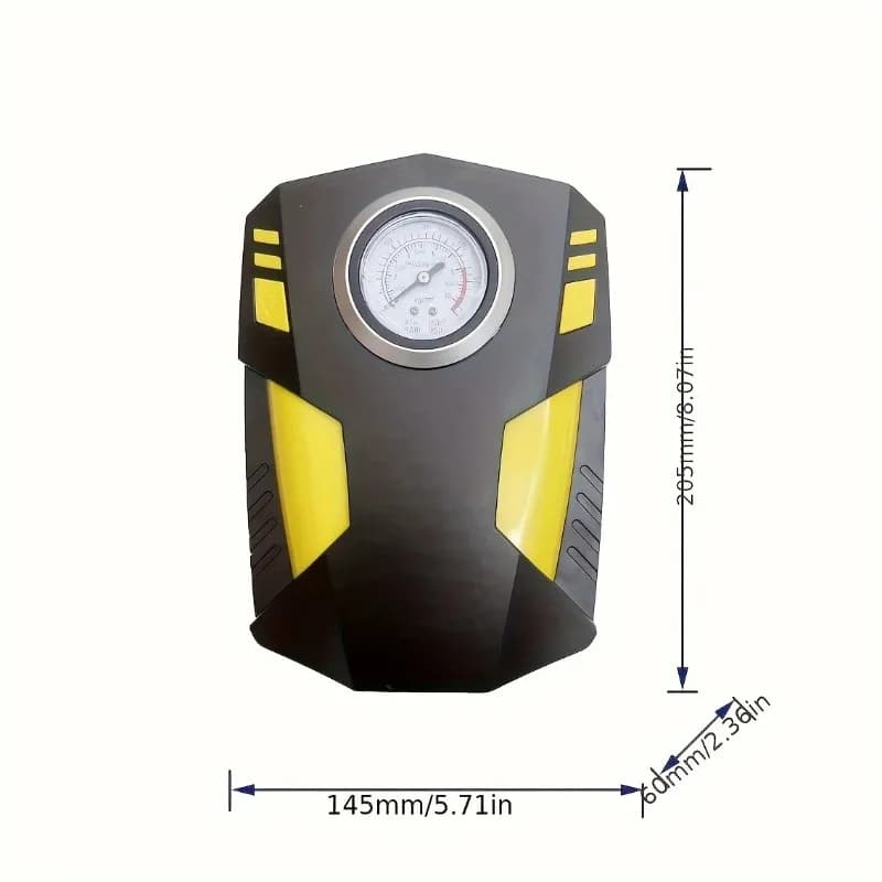 Pompa d'aria per auto multifunzionale, gonfiatore elettrico portatile per pneumatici da 12 volt, durevole e robusto, riutilizzabile, di lunga durata