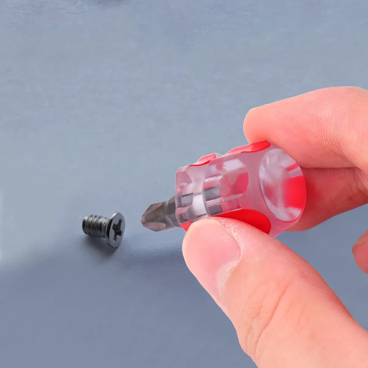 Set di 10 Mini Cacciaviti con Manico Trasparente Ultra Corto per Riparazione Macchine da Cucire, Utensili Manuali Portatili