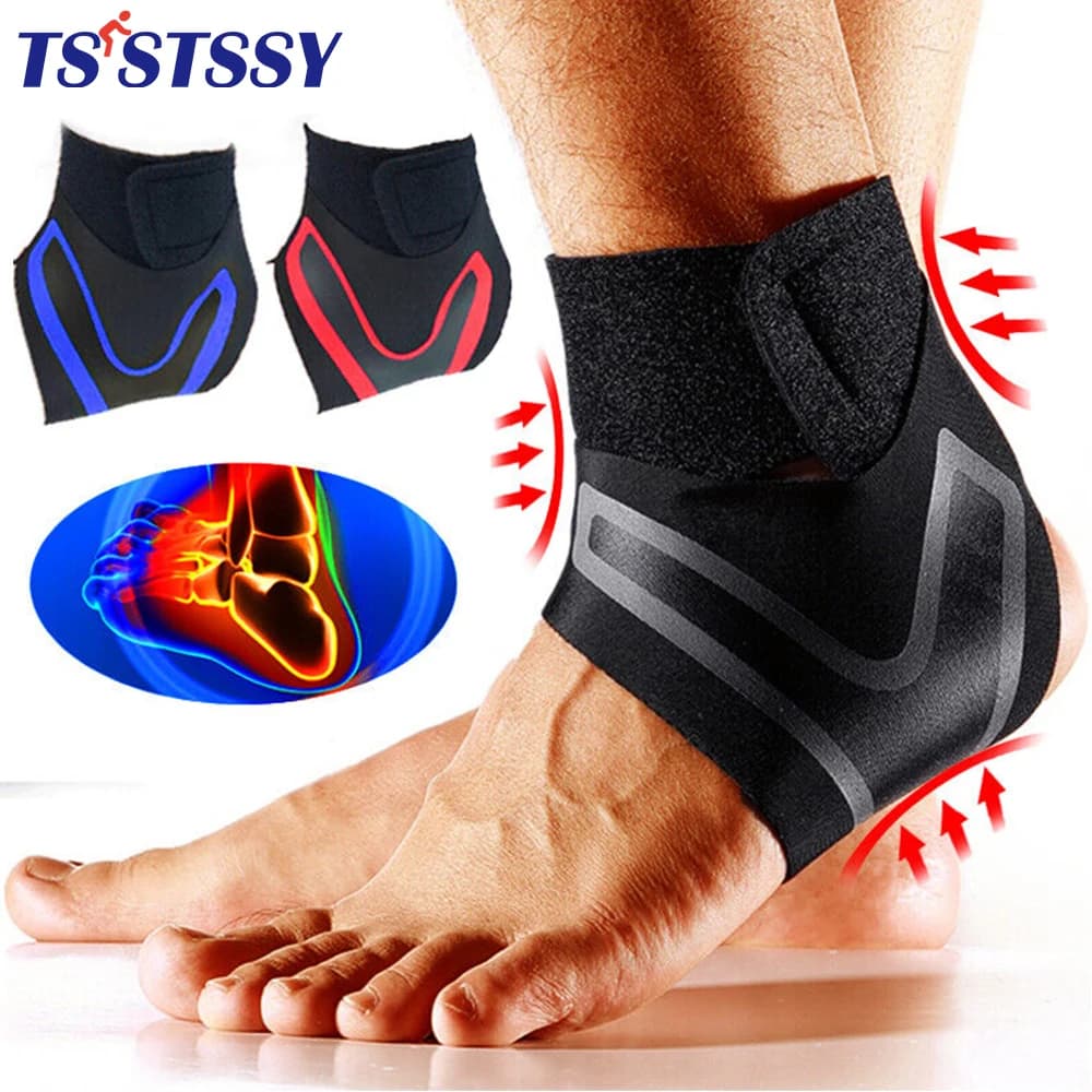 1 pz compressione regolabile caviglia manica elastico cavigliera protezione piede Anti-distorsione supporto tallone cinturino protettivo sport Fitness