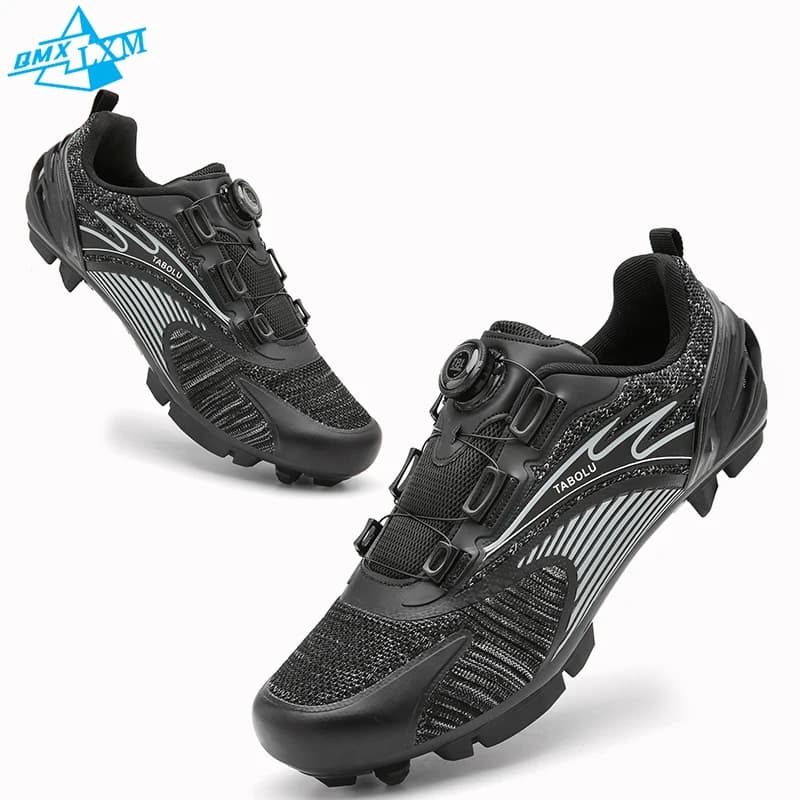 LiXingMing Scarpe da ciclismo Mtb Uomo Estate Traspirante Outdoor Race Car Competition Tacchetti Antiscivolo Bici da strada Trail Mountain Sneakers