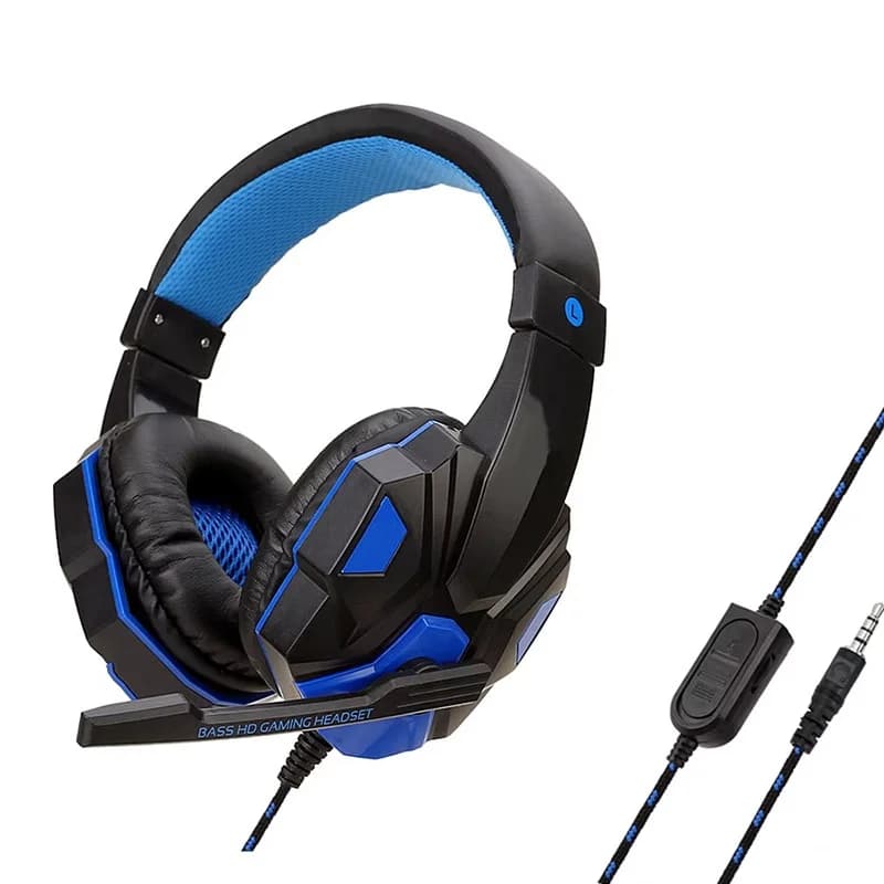 3.5 mm wired gaming headphones with 120 ° Adjustable HD microphone for PS4 PS5 computer Play headphones for Xbox Bass stereo PC