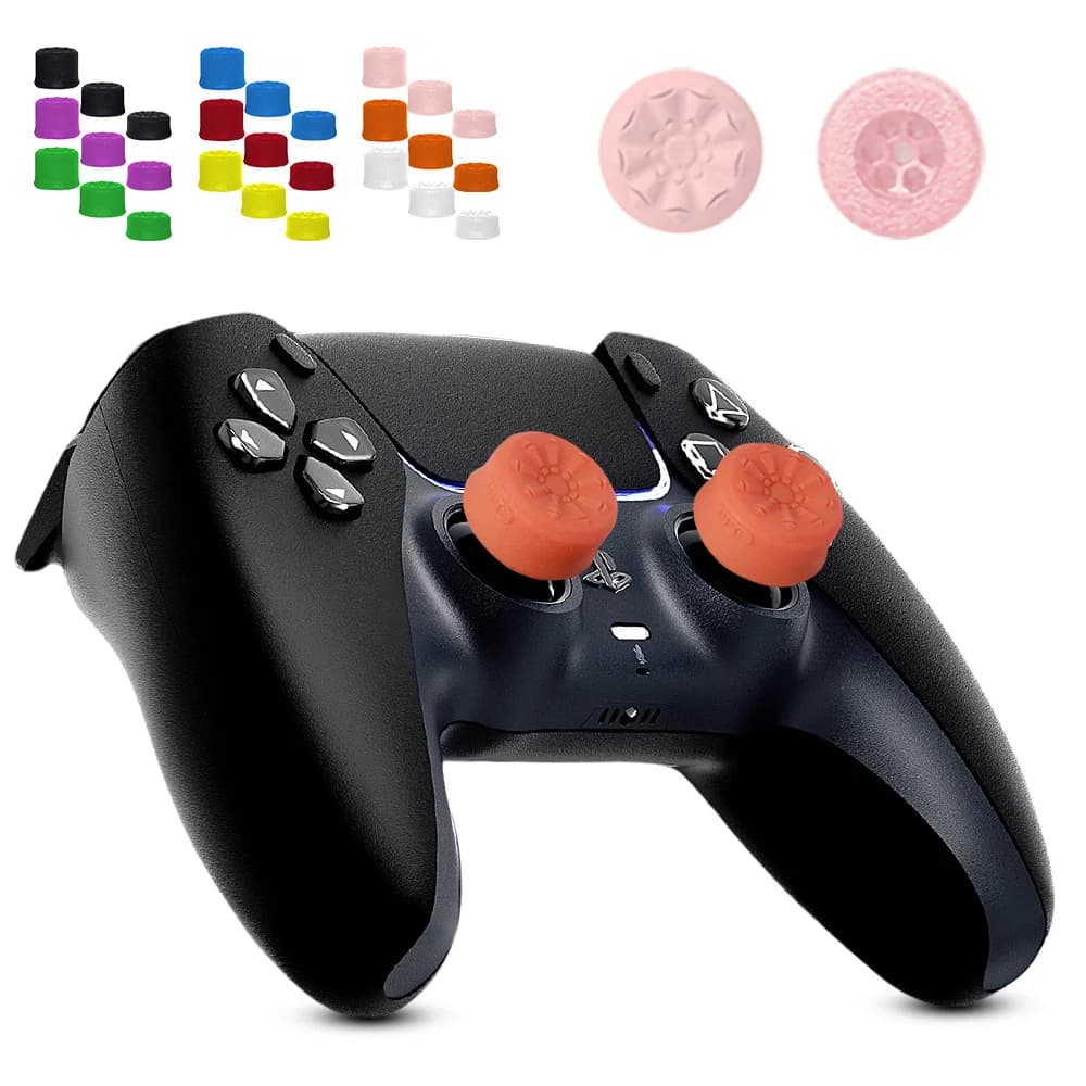 Tappo in silicone per joystick portatile da 6 pezzi per Sony PS4/PS5 e Nintendo Switch Pro Controller di gioco Set di impugnature per pollice Tappo per stick analogico