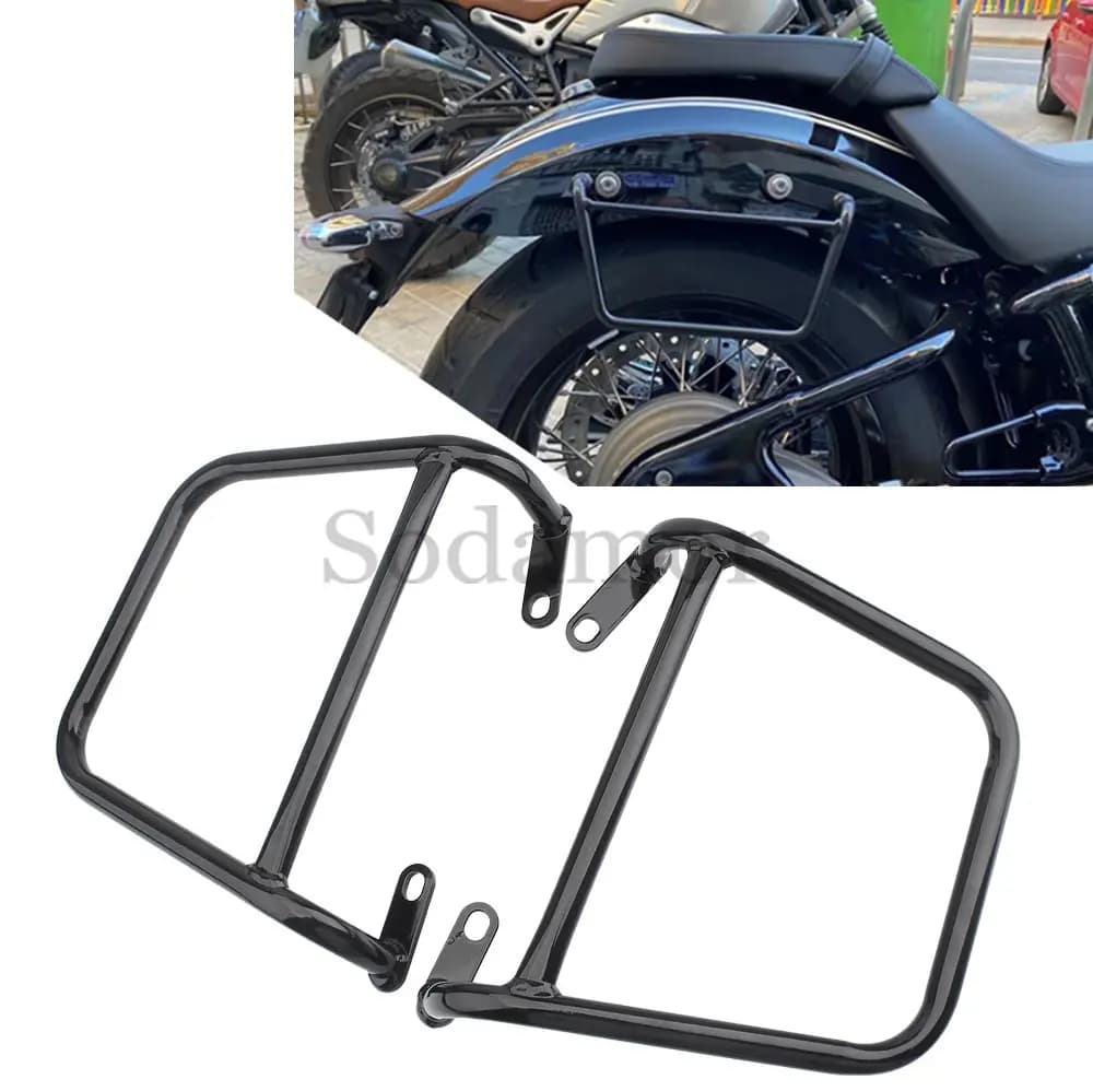 Motorcycle 1Pair Side Bag Frame Saddle Bag Rail Bracket Saddlebag Luggage Bag Support Bar Guard Steel Iron For BMW R18 2020-2023