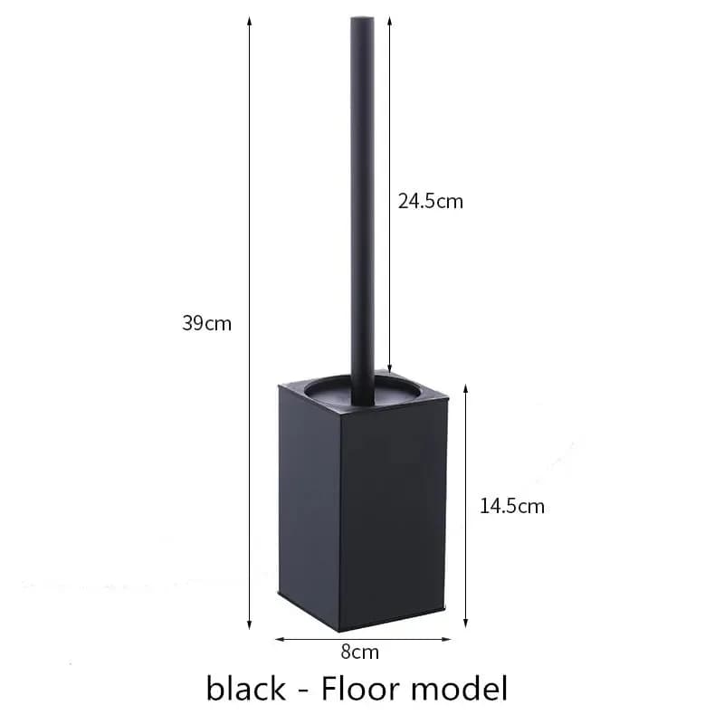 Scopino per WC in acciaio inossidabile Porta scopino per pulizia bagno nero con supporto a parete per scopino Disponibile in una varietà di colori