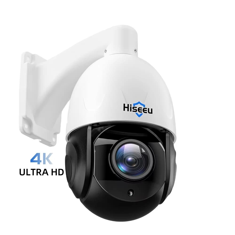 Telecamera PTZ IP66 con Zoom Ottico 30X, Visione Notturna HD Icsee, Sicurezza Esterna 4K 8MP, Telecamera di Rete CCTV PoE