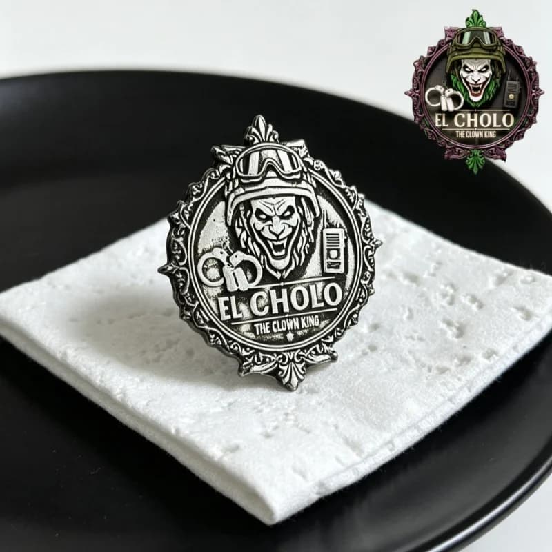 Spilla personalizzata con logo da clown, distintivo in metallo gotico retrò in acciaio inossidabile per giacche, cappelli e abbigliamento da uomo e donna