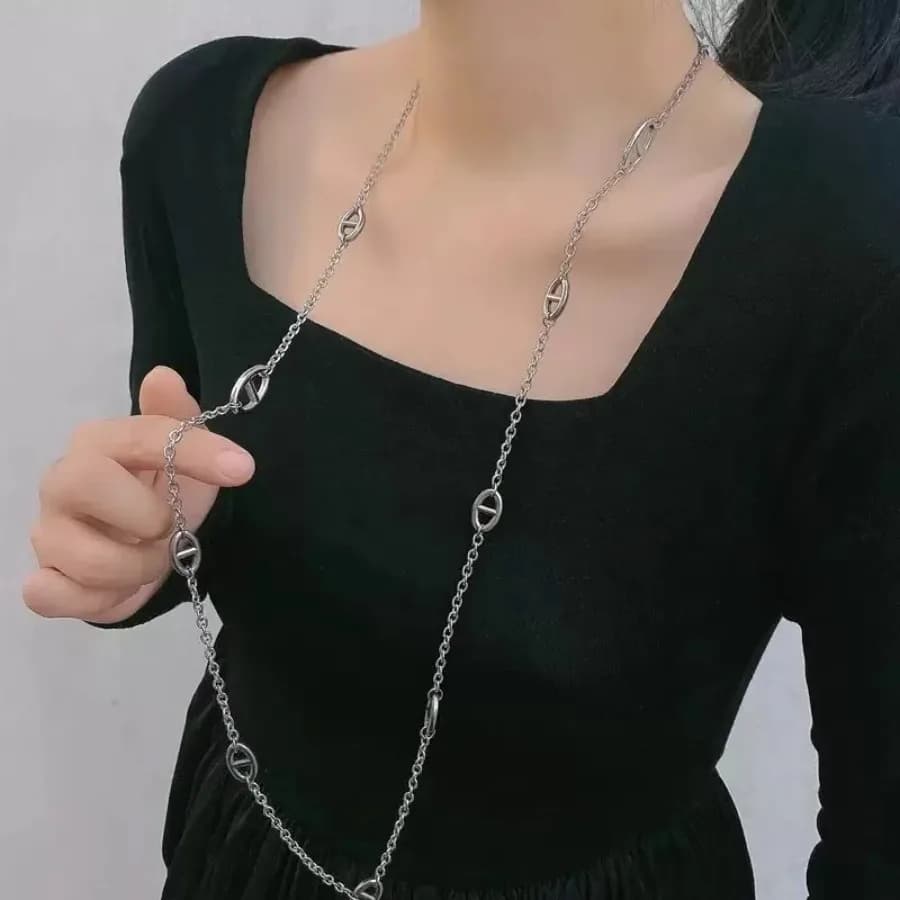 2026 Hot sale stainless steel couple necklace multi-function fashionable multi-layer bracelet same style for men and women