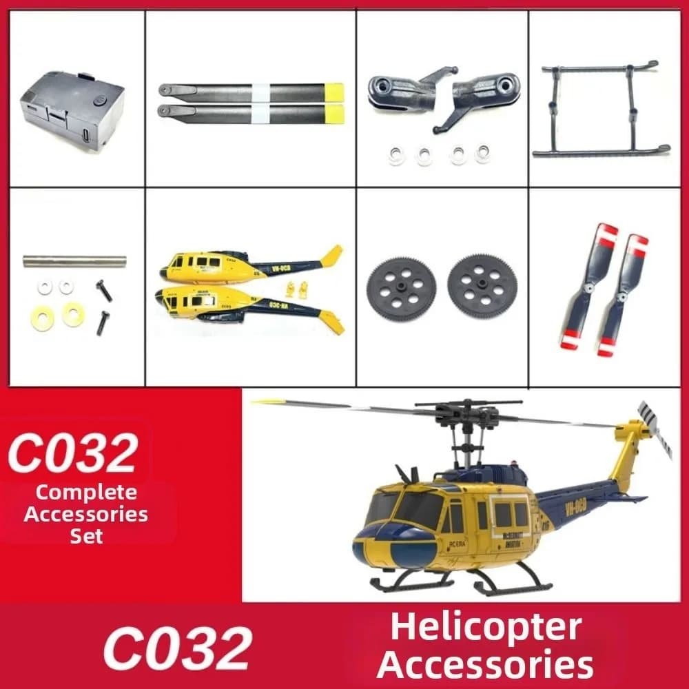 Nuovi Ricambi per Elicottero RC ERA C032 UH1, Accessori per Modelli di Aerei, Pale Principali e Carrello di Atterraggio