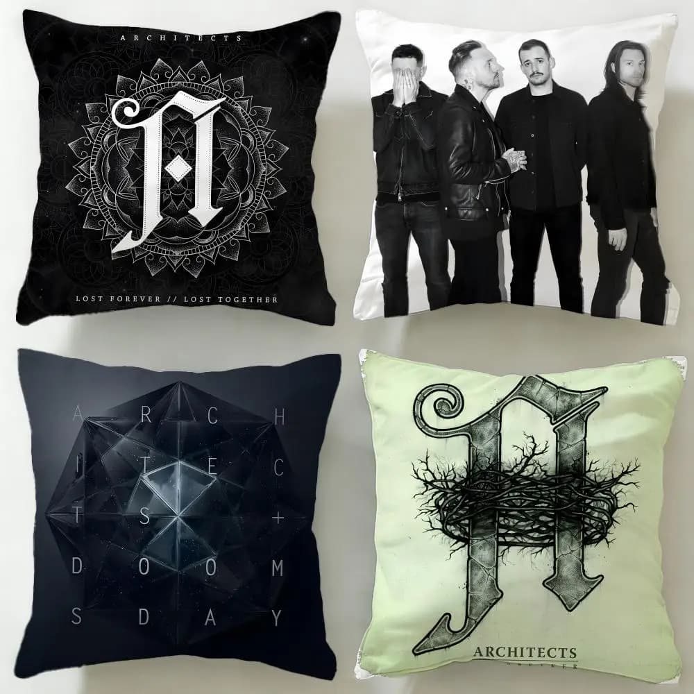 Federa per cuscino classica della band Architects, morbida e facile da lavare, versatile per divano, letto, viaggi e ufficio