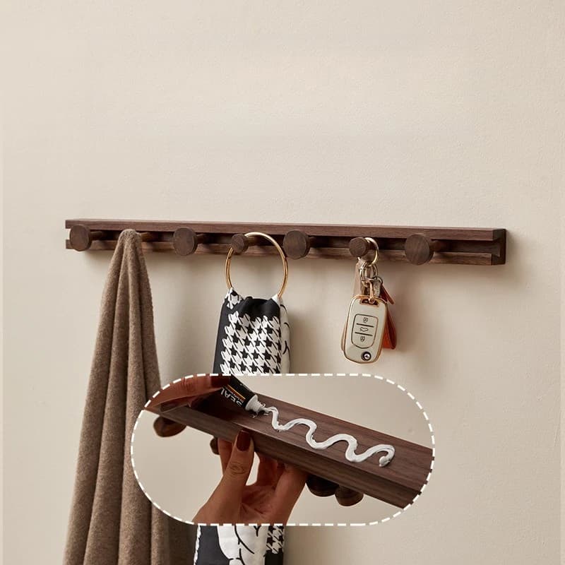 Removable Solid Wood Hanger Coat Rack Practical Dismantled Wall Coat Rack Hall Room Furniture Entrance Hall Clothes Organizer