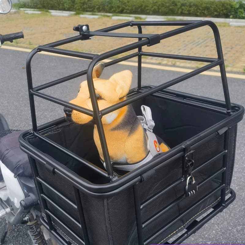Electric Scooter Dog Basket for Bike Motorbike Pet Carrier for Back Seat Motorcycle Cat Crate Bicycle Front Mounted Dogs Carrier
