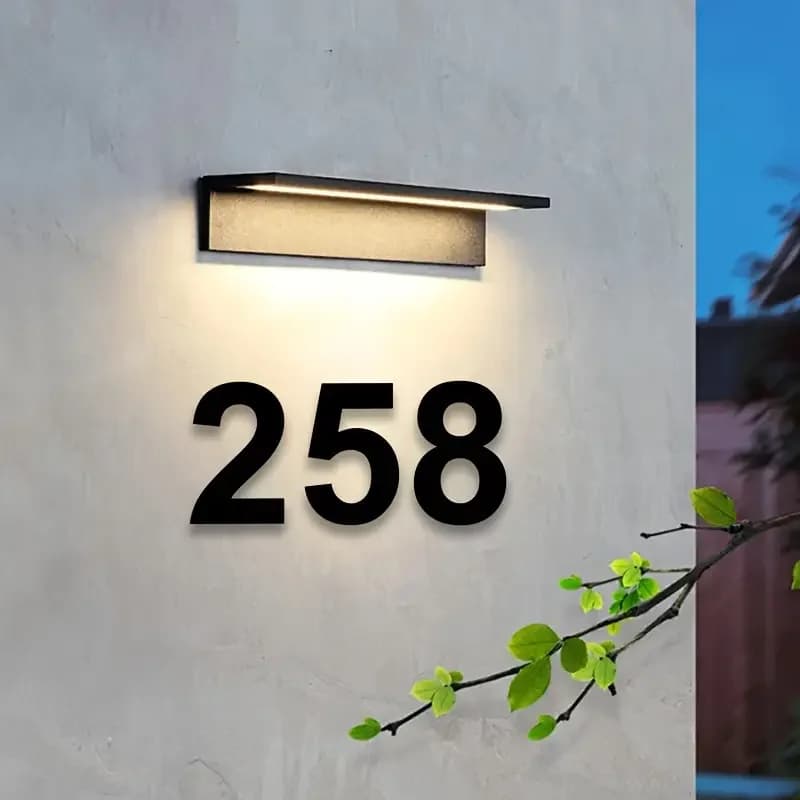 Street Address Sign, Vintage Style Large Metal House Number - Easy-to-Install Wall Mounted Design, Available in 0-9 Numbers