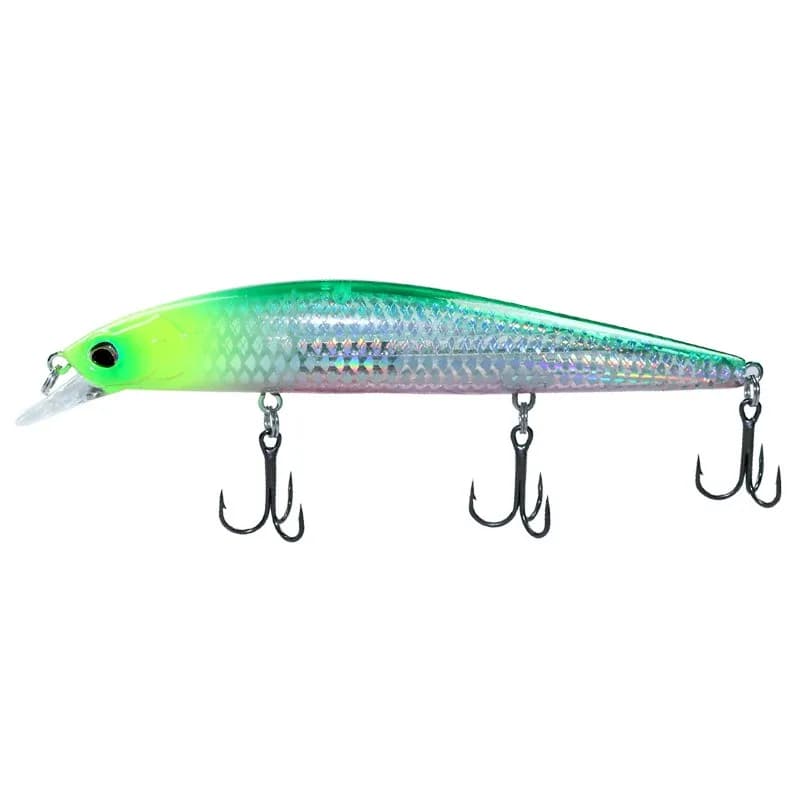 Swolfy 4 pz. 125mm 20.5g Esche Artificiali Galleggianti Minnow per Lanci Lunghi, Wobbler Rigidi per la Pesca di Spigola e Luccio