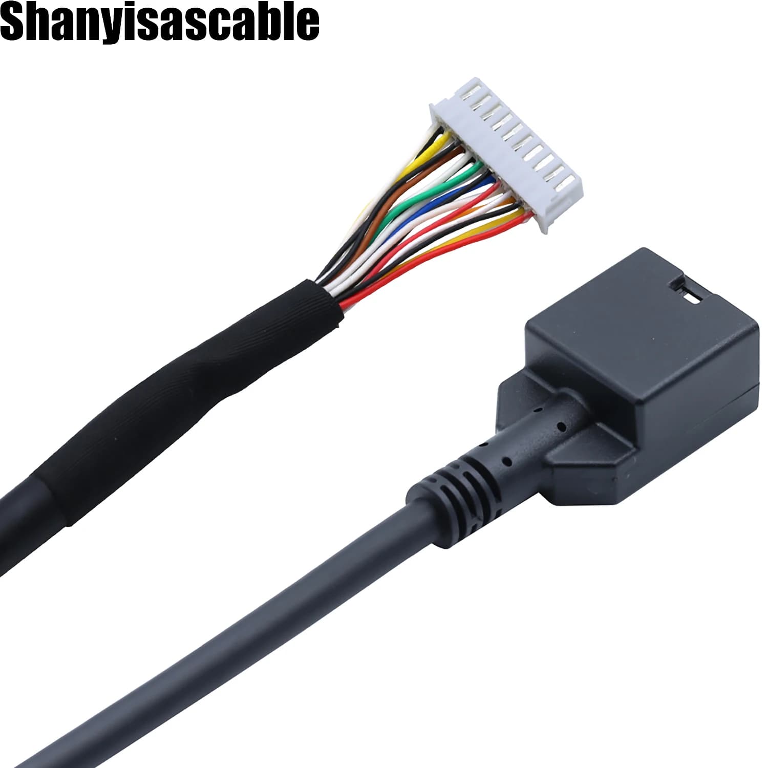0.5M High Speed HDMI E type 19P female black molding to wireharness 20P 2.5PH Housing video switch cable