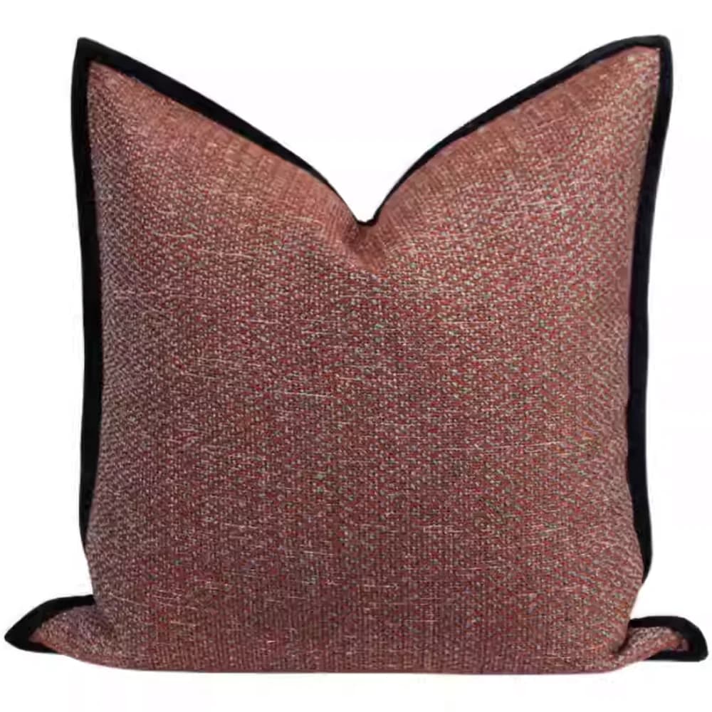RUIYI Federa per Cuscino in Cotone-Lino Arancione-Marrone, Copricuscino per Divano, Arredamento Morbido di Design, Cuscino Lombare 45X45