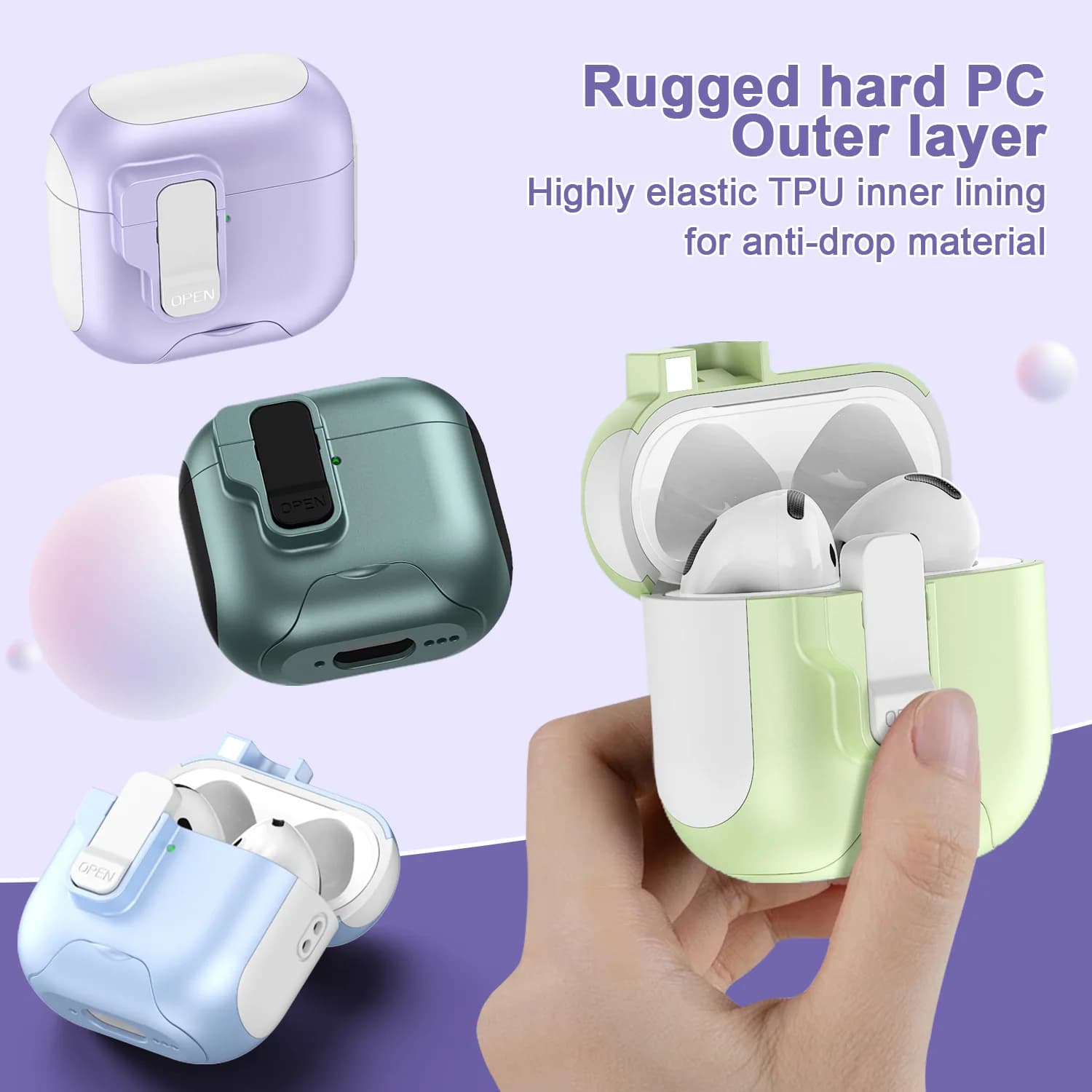 Nuova custodia minimalista per cuffie, adatta per AirPods Pro 2, compatibile con AirPods Pro 3, antiurto.