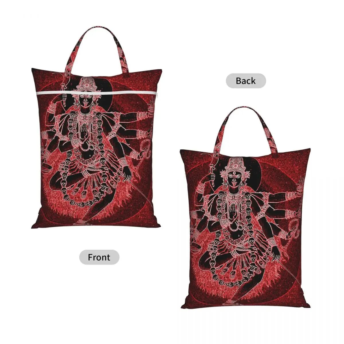 Cosmic Kali Ma - Hindu Goddess Of Destruction Travel Laundry Bag Waterproof Reusable Dirty Clothes Pouch Camping Washing Basket