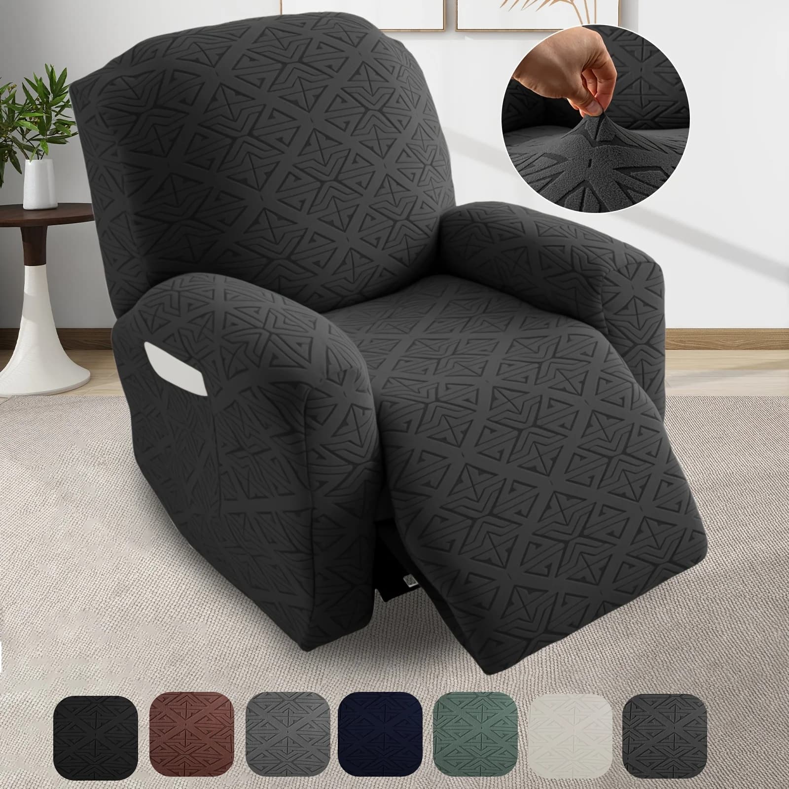 Set di 4 Copridivani Elasticizzati per Poltrone Reclinabili, Coperture Antiscivolo per Poltrone Lazy Boy, Protezioni per Mobili Reclinabili