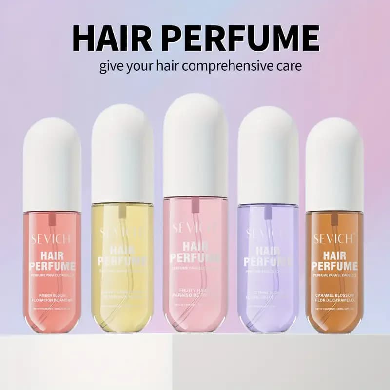 Olio essenziale per capelli Profumo per capelli Spray Idratante Brillante a lunga durata Nutriente Fragranza naturale Olio spray per la cura dei capelli 80ml