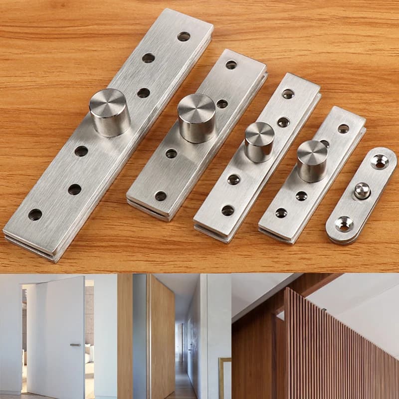 75MM-150MM Door Pivot Hinge Stainless Steel Up And Down Location Shaft Heavy Duty 360 Degree Rotation Hardware