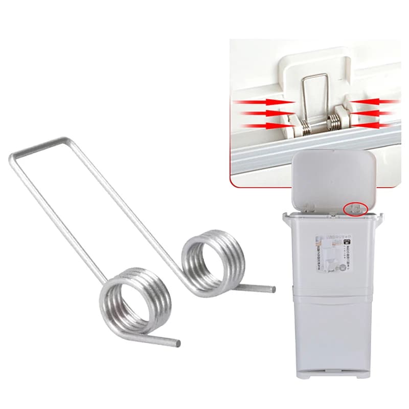 Cestino per Rifiuti con Molla a Doppia Torsione da 1mm e Pratico Meccanismo Flip-top