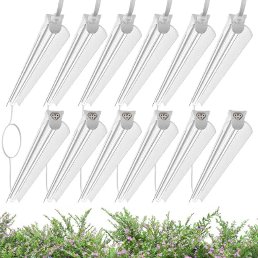 Indoor T8 4FT 5000K Indoor Cultivation LED Lights, Bright Strips for Plants 540W 12 x 45W with Timer, Aluminum Reflector Connectable for G