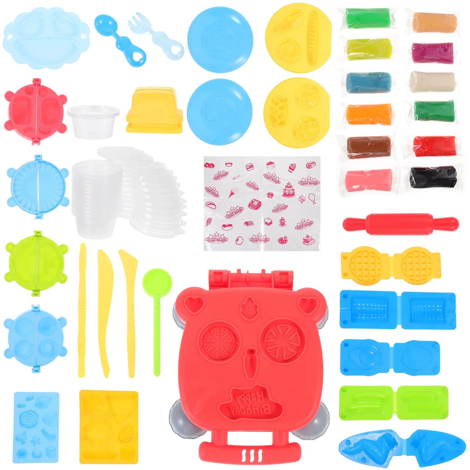 1Set Hamburger Machine Dough Tool Set Kids Clay Modeling Kit Reusable Plasticine Molds for Creative Play Hand Eye Coordination
