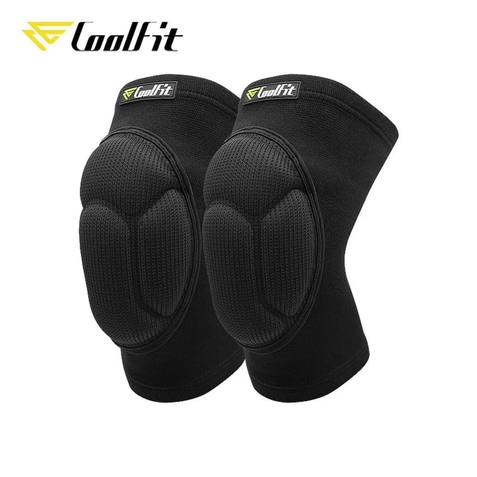 CoolFit 1 paio di ginocchiere protettive spugna spessa calcio pallavolo sport estremi antiscivolo prevenzione delle collisioni ginocchiera