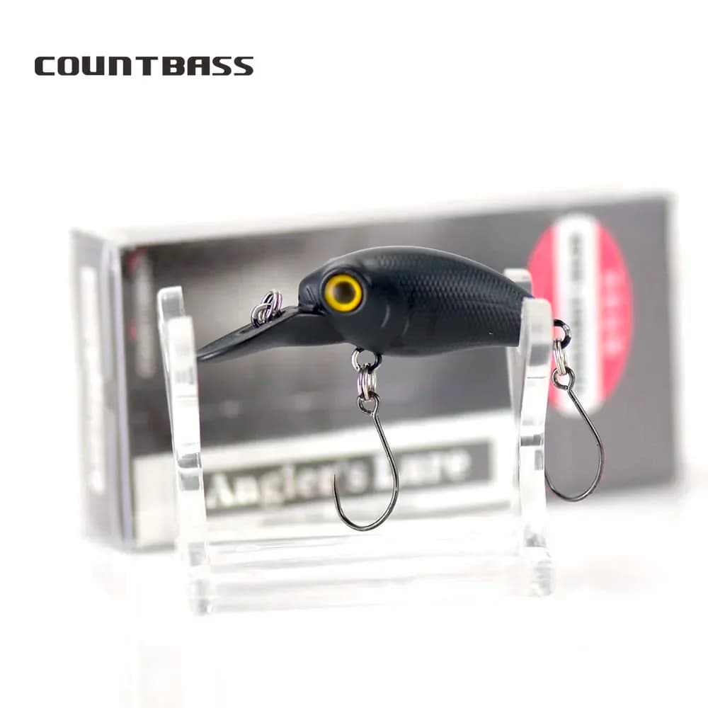 Countbass Crank bait Esche da pesca in plastica dura, Wobbler Esche da pesca per salmone d'acqua dolce Crappie 32mm 3.2g