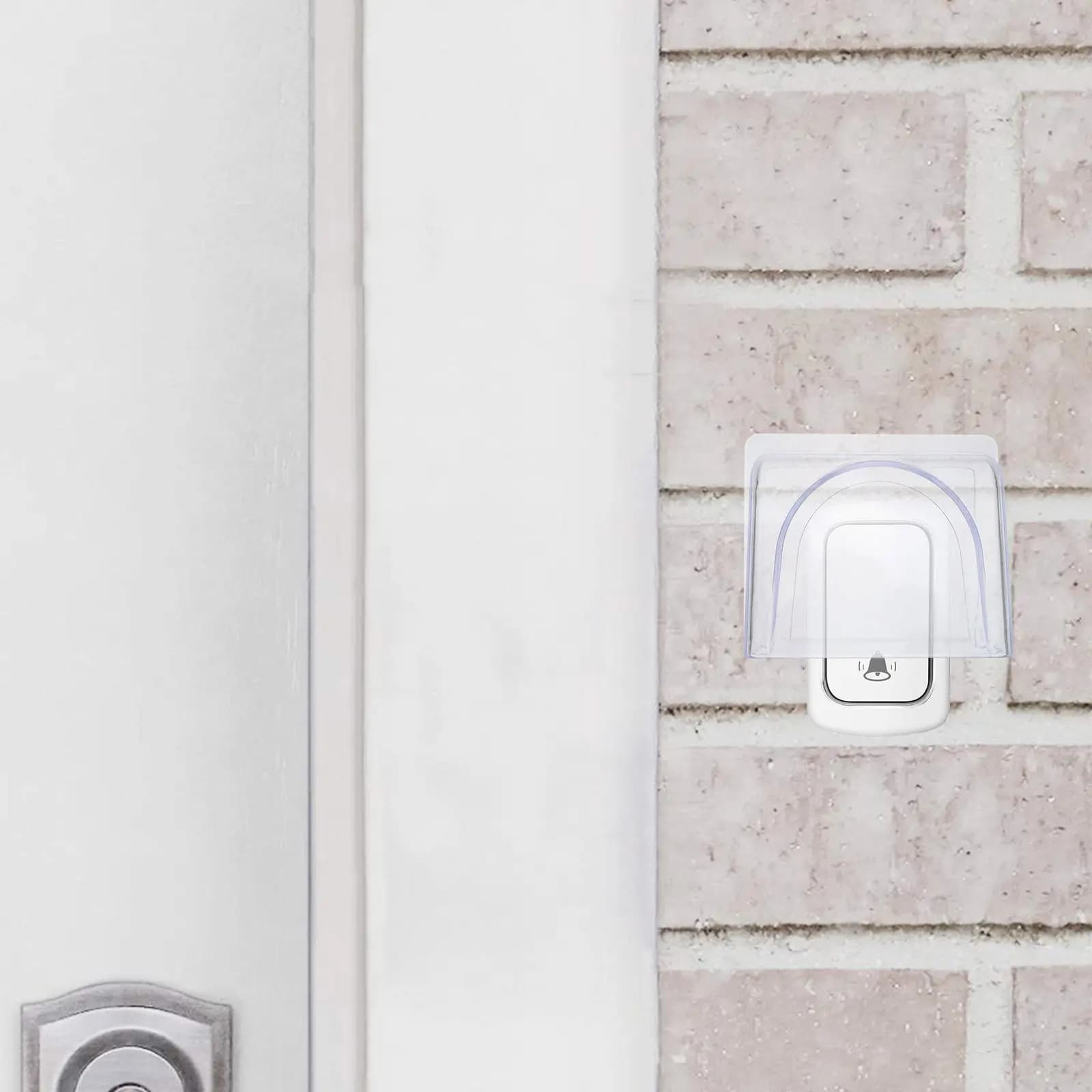 Copertura Impermeabile per Campanello con Lettore di Impronte Digitali, Sistema di Rilevamento Presenze, Tastiera di Controllo Accessi, Videocitofono, in Plastica Antipioggia