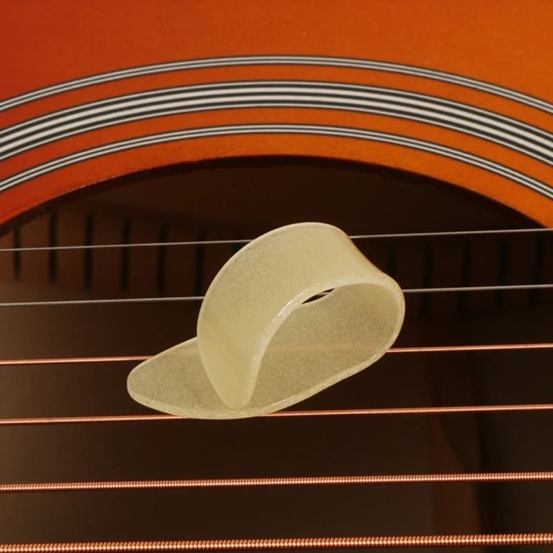 Q39E Guitar Finger Picks Replacement Luminously Thumb/Finger Picks Flat Thumbpicks for Acoustic Guitar Bass Banjos Easy to Use