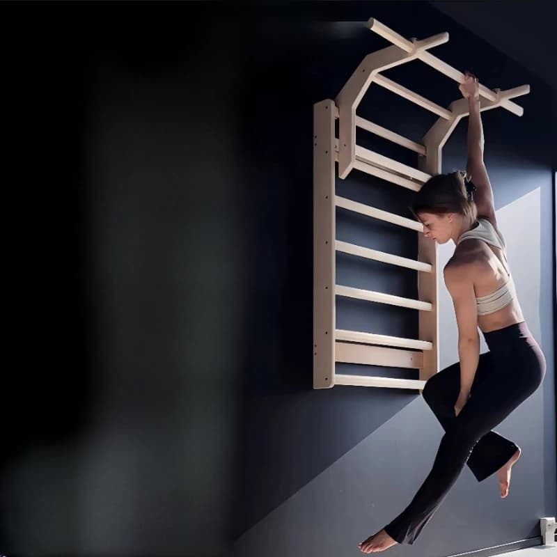 Ribbon door for home training Ribbon door pull-up horizontal bar parallel stretch Yoga adjustable solid wood